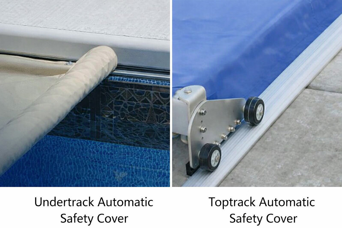 Undertrack vs toptrack automatic pool cover comparison