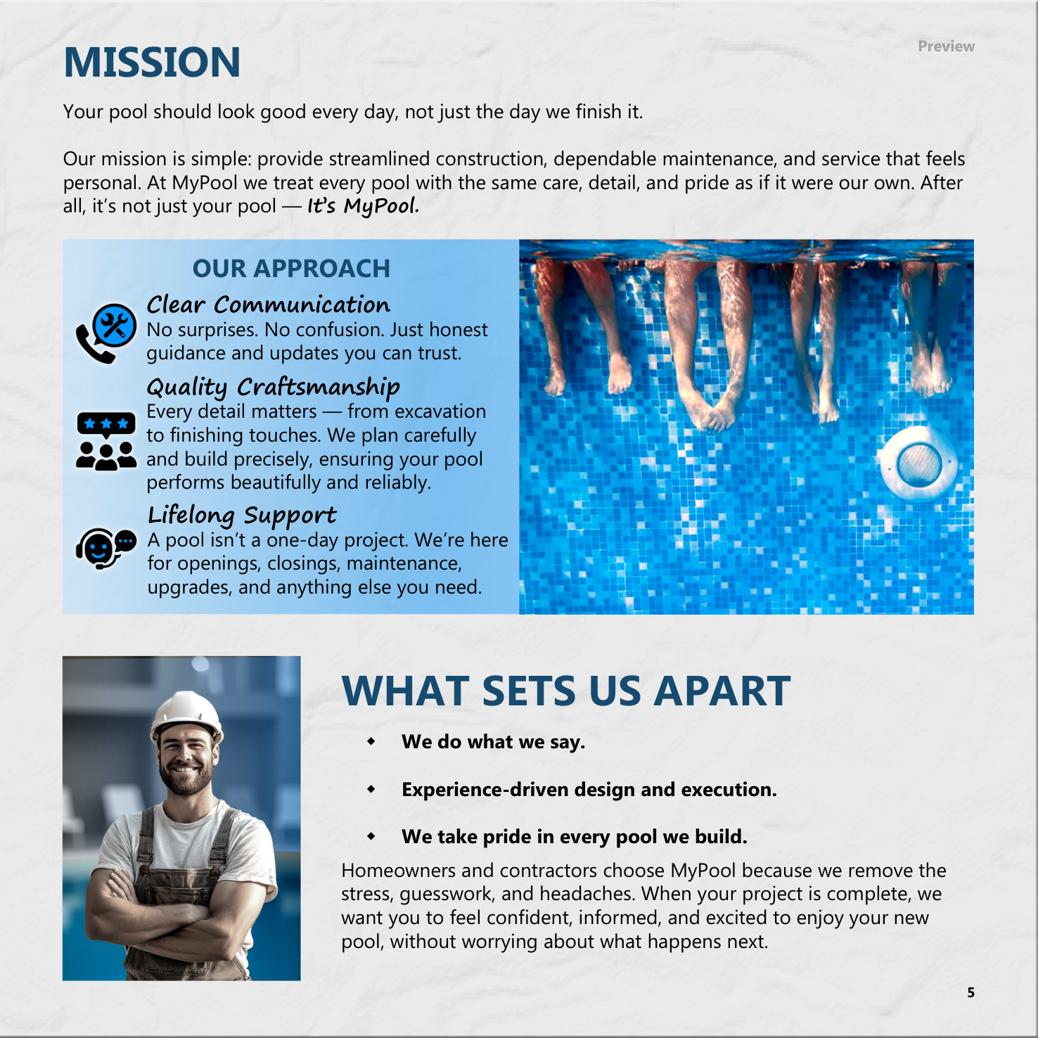 MyPool planning booklet preview page 3